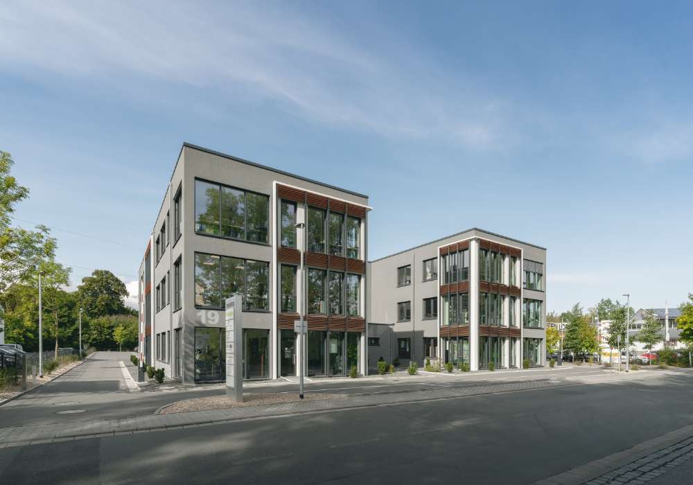 Twin-Office, Frontansicht, Kupfergrau Architekten Bayreuth